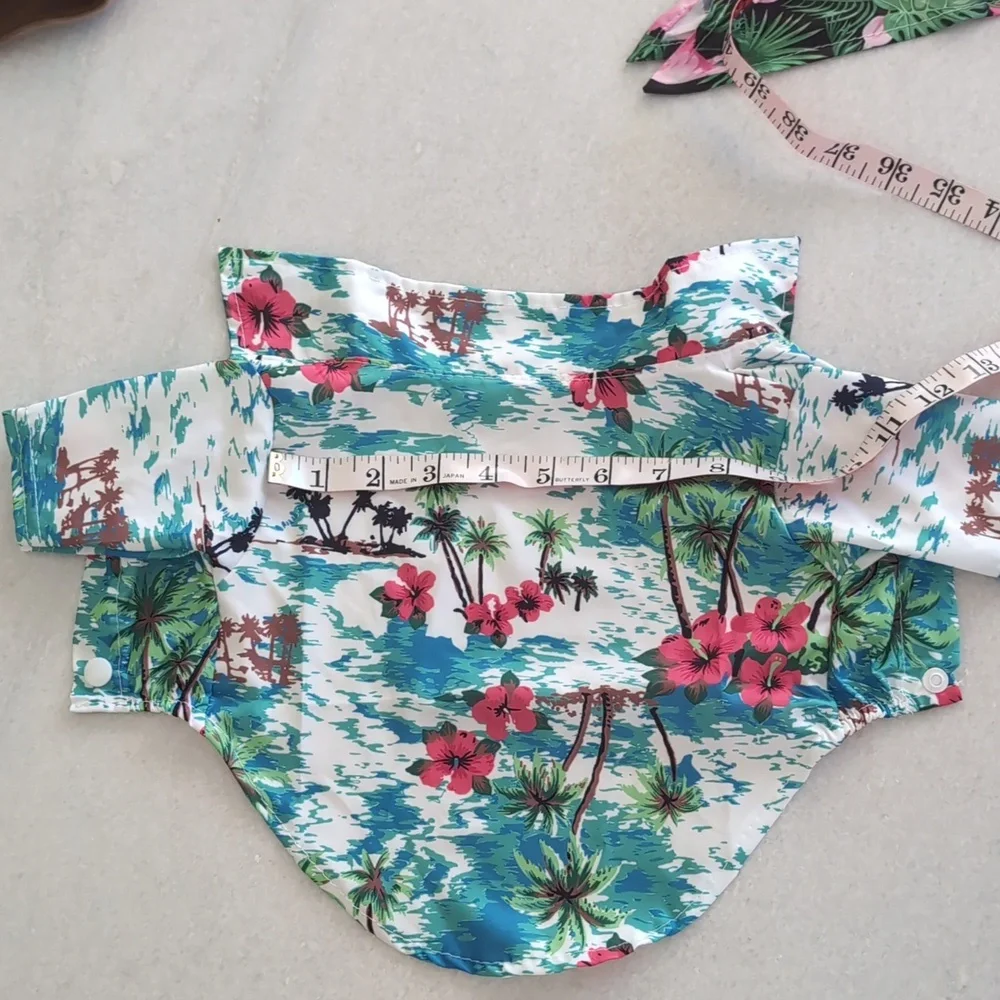 PET 2-piece bundle Small Pet Tropical themed Accessories/Costume
